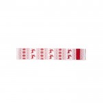 Écharpe en polyester acrylique avec design Noël rouge/blanc sixième vue