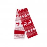 Écharpe en polyester acrylique avec design Noël rouge/blanc septième vue