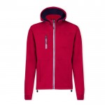 Veste softshell col montant doublure micropolaire 300 g/m² couleur rouge première vue