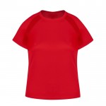 T-shirt technique femme 100% polyester respirant 135 g/m² couleur rouge première vue