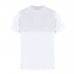 T-shirt technique 100% polyester avec double ton 140 g/m² couleur blanc première vue