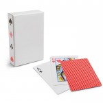 Jeu de cartes de poker avec logo couleur rouge