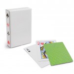 Jeu de cartes de poker avec logo couleur vert clair