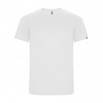 T-shirt technique en 50% polyester recyclé pour enfants 135 g/m² Roly couleur blanc