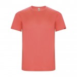 T-shirt technique en 50% polyester recyclé pour enfants 135 g/m² Roly couleur corail