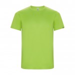 T-shirt technique en 50% polyester recyclé pour enfants 135 g/m² Roly couleur vert lime