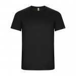 T-shirt technique en 50% polyester recyclé pour enfants 135 g/m² Roly couleur noir