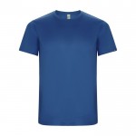 T-shirt technique en 50% polyester recyclé pour enfants 135 g/m² Roly couleur bleu roi