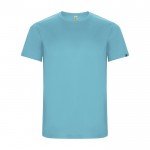 T-shirt technique en 50% polyester recyclé pour enfants 135 g/m² Roly couleur turquoise