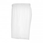 Short de sport 100% polyester pour enfants 140 g/m² Roly couleur blanc vue latérale