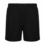 Short de sport 100% polyester pour enfants 140 g/m² Roly couleur noir