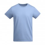 T-shirt en coton biologique en tricot pour enfants 175 g/m² Roly couleur bleu ciel