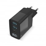 Chargeur mural pour charger plusieurs dispositifs avec écran LED 30W couleur noir