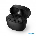 Casque Philips résistant aux éclaboussures et à la sueur couleur noir troisième vue