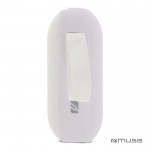 Enceinte bluetooth portable de forme rectangulaire couleur blanc cinquième vue