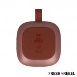 Enceinte portable de forme carrée résistante à l'eau Fresh 'n Rebel couleur acajou quatrière vue