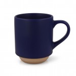 Tasse avec design élégant finlandais sur la partie inférieure 300ml couleur bleu foncé