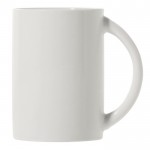 Tasse en céramique pour sublimation avec poignée en demi-cercle 300ml couleur blanc deuxième vue