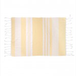 Serviette en coton organique type Hammam en plusieurs couleurs 50x70cm couleur jaune