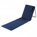 Tapis de plage pliable avec dossier ajustable couleur bleu