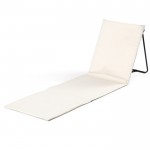 Tapis de plage pliable avec dossier ajustable couleur beige