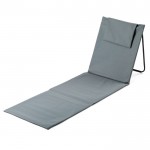 Tapis de plage pliable avec dossier ajustable couleur gris