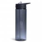 Bouteille en plastique sans BPA avec paille incluse 700ml couleur noir