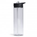 Bouteille en plastique sans BPA avec paille incluse 700ml couleur transparent