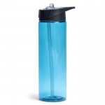 Bouteille en plastique sans BPA avec paille incluse 700ml couleur bleu ciel