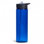 Bouteille en plastique sans BPA avec paille incluse 700ml couleur bleu roi