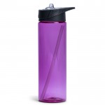 Bouteille en plastique sans BPA avec paille incluse 700ml couleur rose