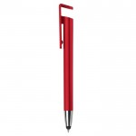 Stylo en plastique avec pointeur et support pour mobile à encre bleue couleur rouge troisième vue