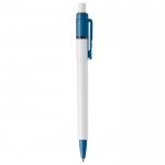 Stylo blanc avec détails sur la pointe et le clip fabriqué en UE couleur bleu ciel cinquième vue