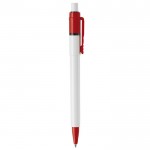 Stylo blanc avec détails sur la pointe et le clip fabriqué en UE couleur rouge cinquième vue