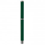 Stylo rollerball en aluminium avec finition douce et capuchon assorti couleur vert foncé quatrière vue