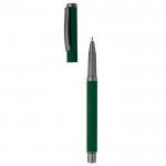 Stylo rollerball en aluminium avec finition douce et capuchon assorti couleur vert foncé sixième vue