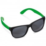 Lunettes de soleil néon avec montures noires protection UV400 couleur vert