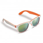 Lunettes de soleil bicolores avec montures colorées protection UV400 couleur orange