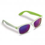 Lunettes de soleil bicolores avec montures colorées protection UV400 couleur vert clair