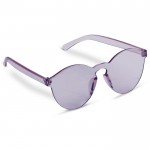 Lunettes de soleil rétro de même tonalité pastel UV400 couleur violet