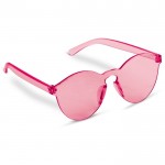 Lunettes de soleil rétro de même tonalité pastel UV400 couleur rose