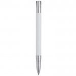 Stylo en aluminium de couleurs métalliques avec clip métallique couleur blanc quatrière vue