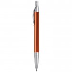 Stylo en aluminium de couleurs métalliques avec clip métallique couleur orange troisième vue