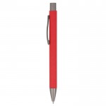 Stylo à bouton-poussoir en papier durable de plusieurs couleurs couleur rouge troisième vue