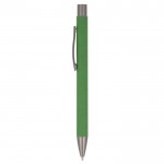 Stylo à bouton-poussoir en papier durable de plusieurs couleurs couleur vert troisième vue