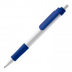 Stylo à bouton-poussoir en matériau biodégradable à encre bleue couleur bleu foncé