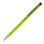 Stylo fin en métal de couleurs vives avec pointeur noir couleur vert lime