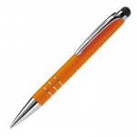 Petit stylo en aluminium de couleurs vives avec pointeur noir couleur orange