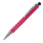 Petit stylo en aluminium de couleurs vives avec pointeur noir couleur rose