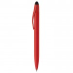 Stylo en plastique avec mécanisme rotatif et pointeur noir couleur rouge troisième vue